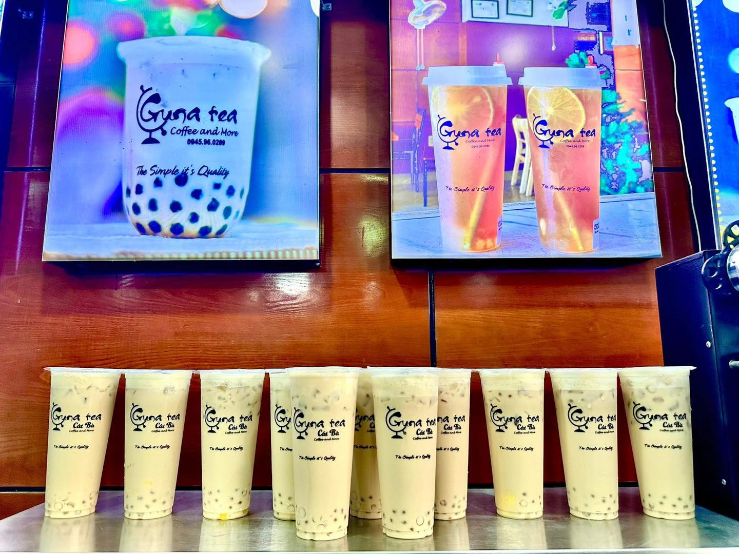 Món trà sữa trân châu tại Guna Tea Coffee & More được nhiều du khách yêu thích