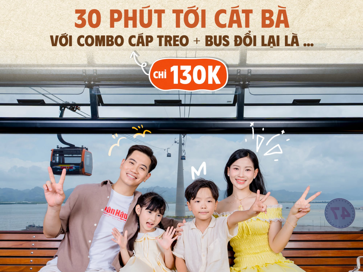 Hiện Sun World Cat Ba còn triển khai nhiều chương trình ưu đãi hấp dẫn như combo cáp treo kết hợp xe buýt điện với mức giá từ khoảng 130.000 đồng