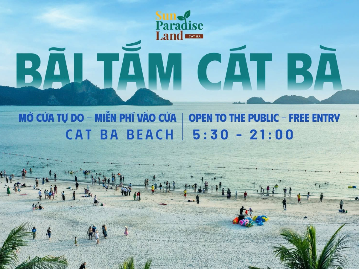 Đây là bãi tắm mở cửa miễn phí với bãi cát rộng, không gian sạch đẹp và vị trí nằm ngay khu vực trung tâm vịnh