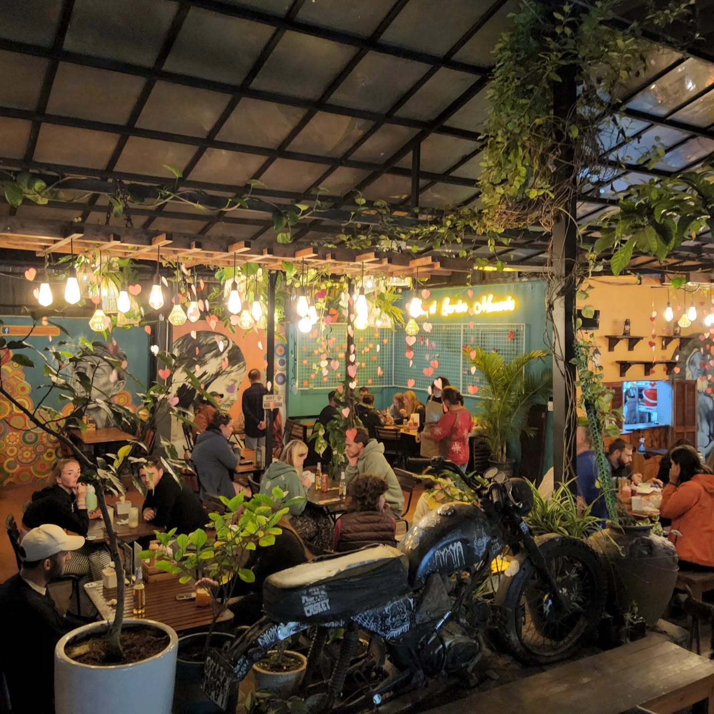 Secret Garden Homestay stands out with its Mediterranean-inspired architecture and lush green surroundings