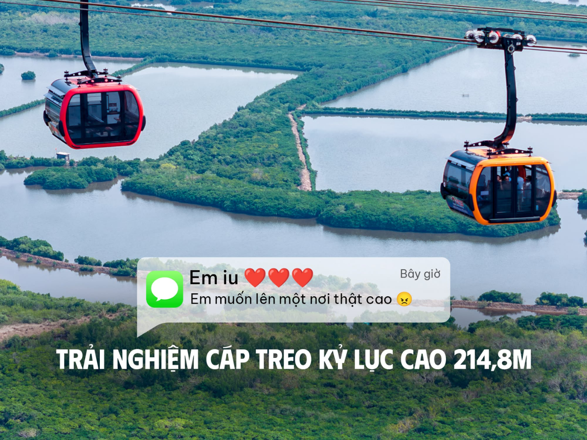 Điểm đáng chú ý của tuyến cáp treo là trụ cáp cao 214,8 m được Tổ chức Guinness thế giới công nhận là trụ cáp treo cao nhất thế giớ