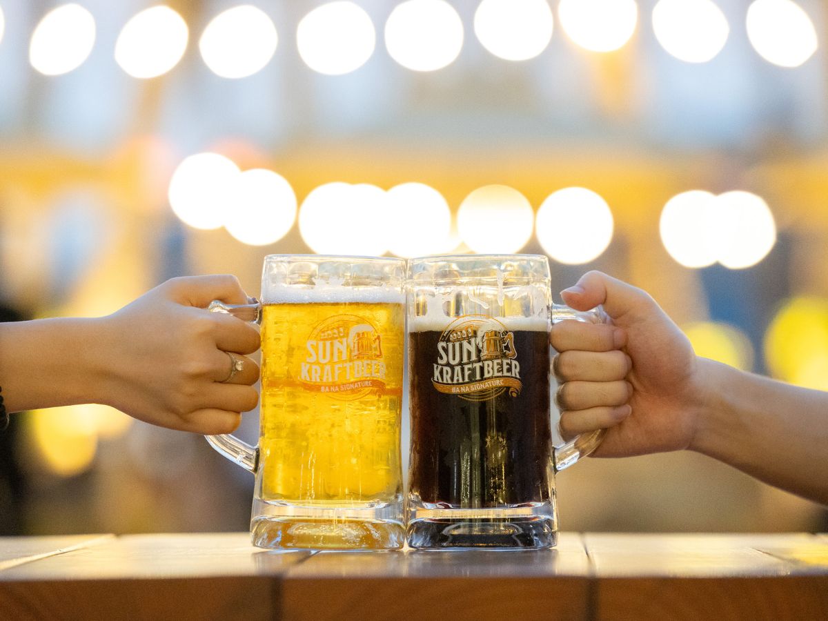 Bia thủ công tại Sun Bavaria Cát Bà mang đến trải nghiệm thú vị