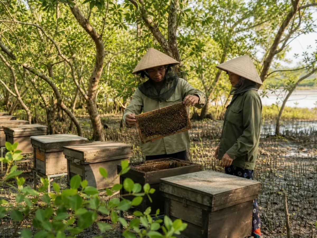Nhiều trải nghiệm thú vị tại cơ sở nuôi ong Cát Bà