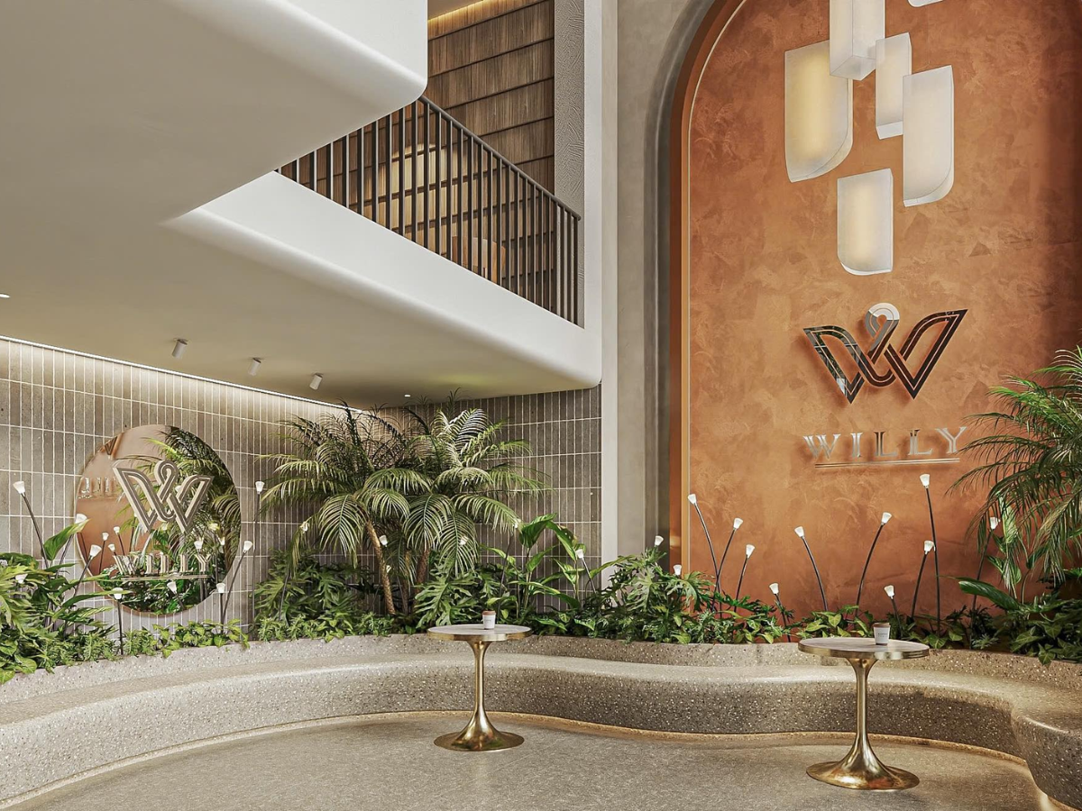 Không gian quán thiết kế sang trọng.